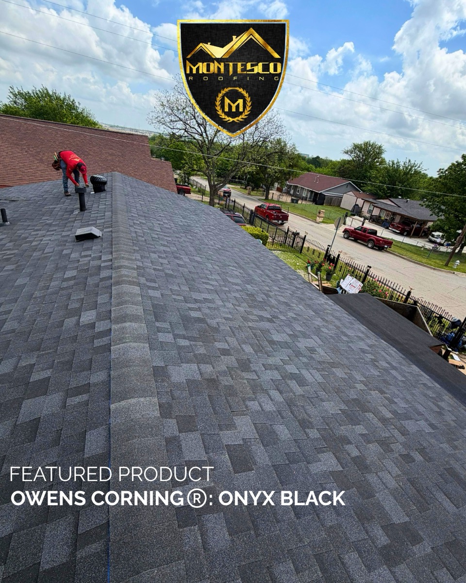 Montesco professional roof installation — Onyx Black